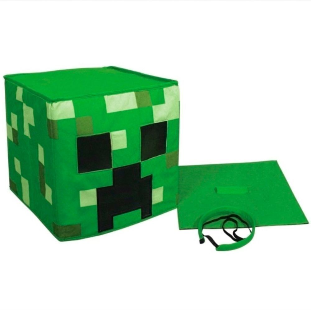 Oversized MINECRAFT Creeper Mask Excellent Condition Adult Kid Teen